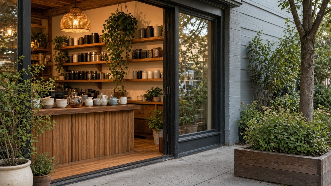 Tea shop / tea house workspace at Rapinlarde Studio